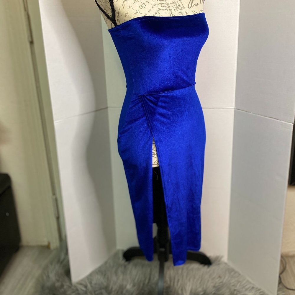 PLT Velvet Extreme Split Midi Dress - Picture 4 of 6